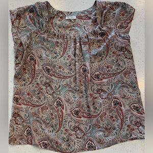 18/20 Dress Barn  Women's Sleeveless Paisley Print Blouse Casual Top Women’s Top